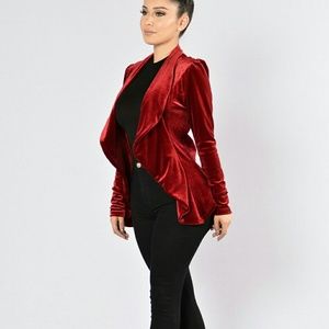 Red Velvet Blazer